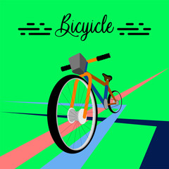 Isolated bicycle poster