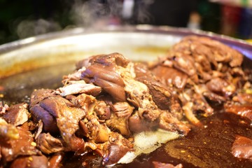 thai street food in the maket	