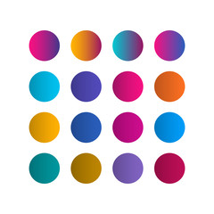 Color Pallet Gradient Vector Template Design Illustration