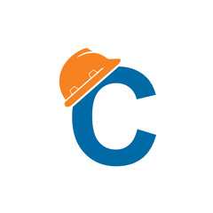 C Construction Helmet Logo