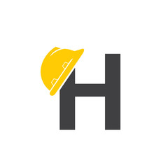 H Construction Helmet Logo