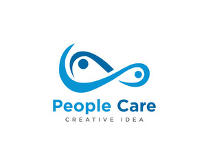 Obraz premium People Care Logo Design Vector