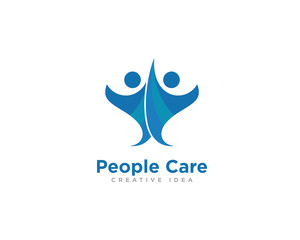 Obraz premium People Care Logo Design Vector