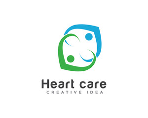 Obraz premium People Care Logo Design Vector