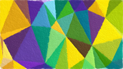 Obraz premium illustration triangle graphic design geometric symmetrical ornament color block pattern background,plaid pattern with rough paper texture abstract background for art projects, banner, business, card