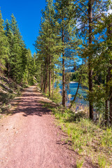 Rocky Mountains. Mountain Trail in Cascades National Park, Washington, USA.