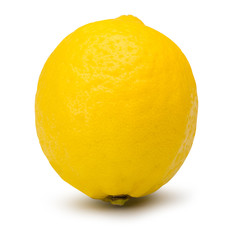 Fresh lemon isolated on white background with clipping path.