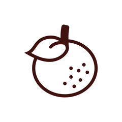 orange citrus fruit isolated icon