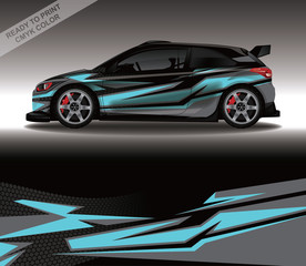 Car wrap decal design vector, custom livery race rally car vehicle sticker and tinting.