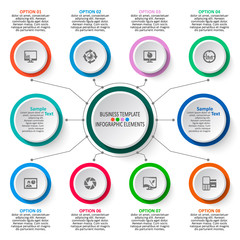 Abstract 3D Paper Infographics. Business template .Vector illustration