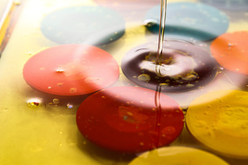 Effect of hot oil with dry color pigment