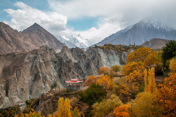 autumn season in the northern area of the Pakistan - 320686478