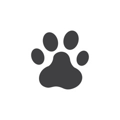animal footprint icon, animal trail icon
