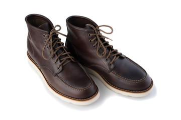 men brown work boots