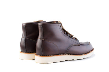 men brown work boots
