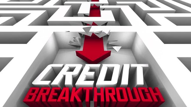 Credit Breakthrough Score Rating Report Maze Improved Number 3d Animation