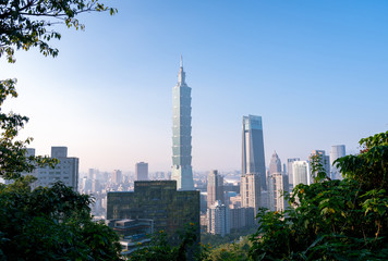 Fototapeta premium The most beautiful Viewpoint taipei city in taiwan.