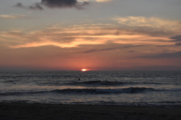 Obraz premium Anochecer en Puerto Escondido, Oaxaca