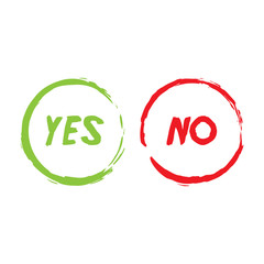 Grunge or Brushed Yes and No Signs