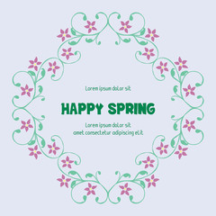 Seamless Shape pattern of leaf and floral frame, for happy spring invitation card template decoration. Vector