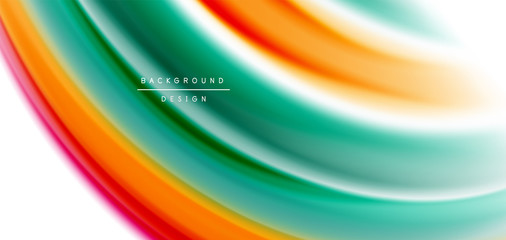 Silk smooth lines on white, liquid fluid color waves. Vector Illustrations For Wallpaper, Banner, Background, Card, Book, Illustration, landing page, cover, placard, poster, banner, flyer, design