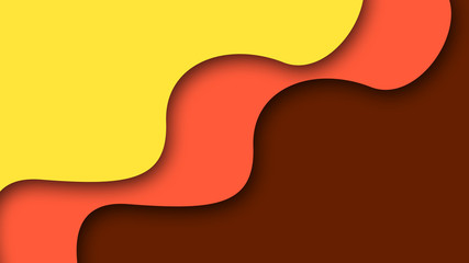 Papercut Background with Layered Yellow and Orange Geometric object Great for Background, Wallpaper, Poster and Flyer Design