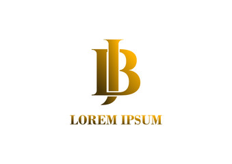 Letter BJ simple logo design vector
