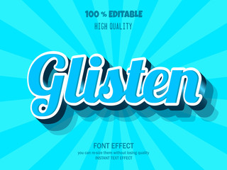 Modern 3d text effect, editable font effect