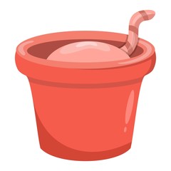 cute cat in bucket cartoon vector