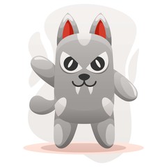 Cute cat mascot cartoon design vector