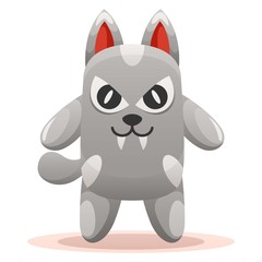 Cute cat mascot cartoon design vector