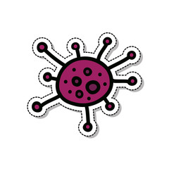 Obraz premium coronavirus doodle icon, vector illustration
