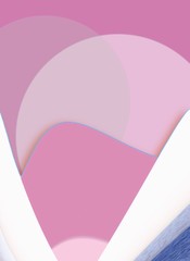 abstract pink and white shapes on background