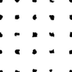 Seamless pattern. Black shapeless spots on a white background.