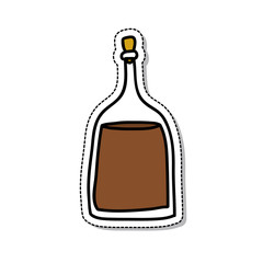 balsamic vinegar doodle icon, vector illustration