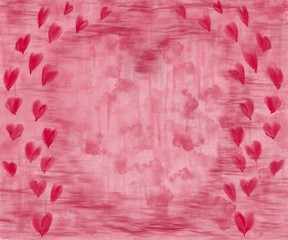 Illustration of pink Love forest background design