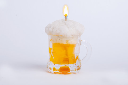 Sparkling Beer Shaped Birthday Candle