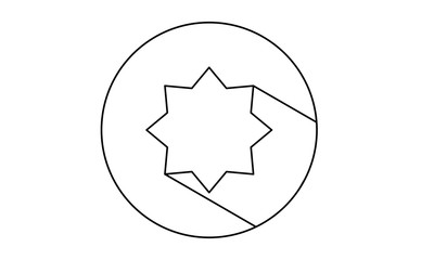 黒い影付き丸アイコン、ばい菌