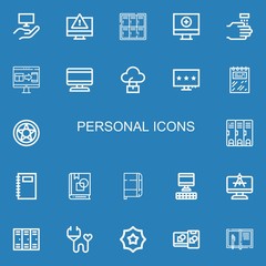 Editable 22 personal icons for web and mobile