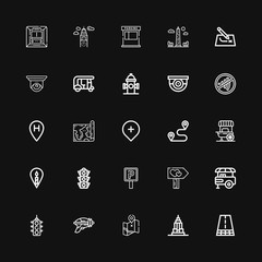 Editable 25 street icons for web and mobile