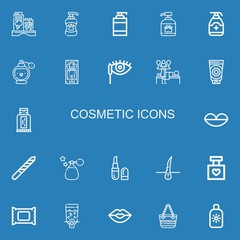 Editable 22 cosmetic icons for web and mobile