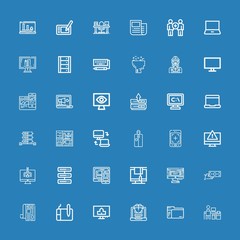 Editable 36 laptop icons for web and mobile