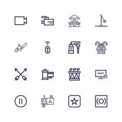 Editable 16 play icons for web and mobile