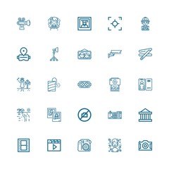 Editable 25 camera icons for web and mobile