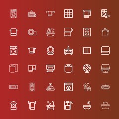 Editable 36 towel icons for web and mobile