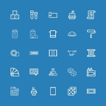 Editable 25 roll icons for web and mobile