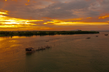 sunset on the beach