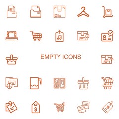 Editable 22 empty icons for web and mobile