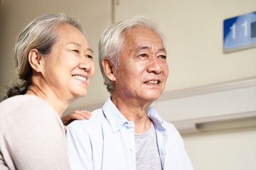portrait of happy asian senior couple
