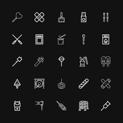 Editable 25 stick icons for web and mobile